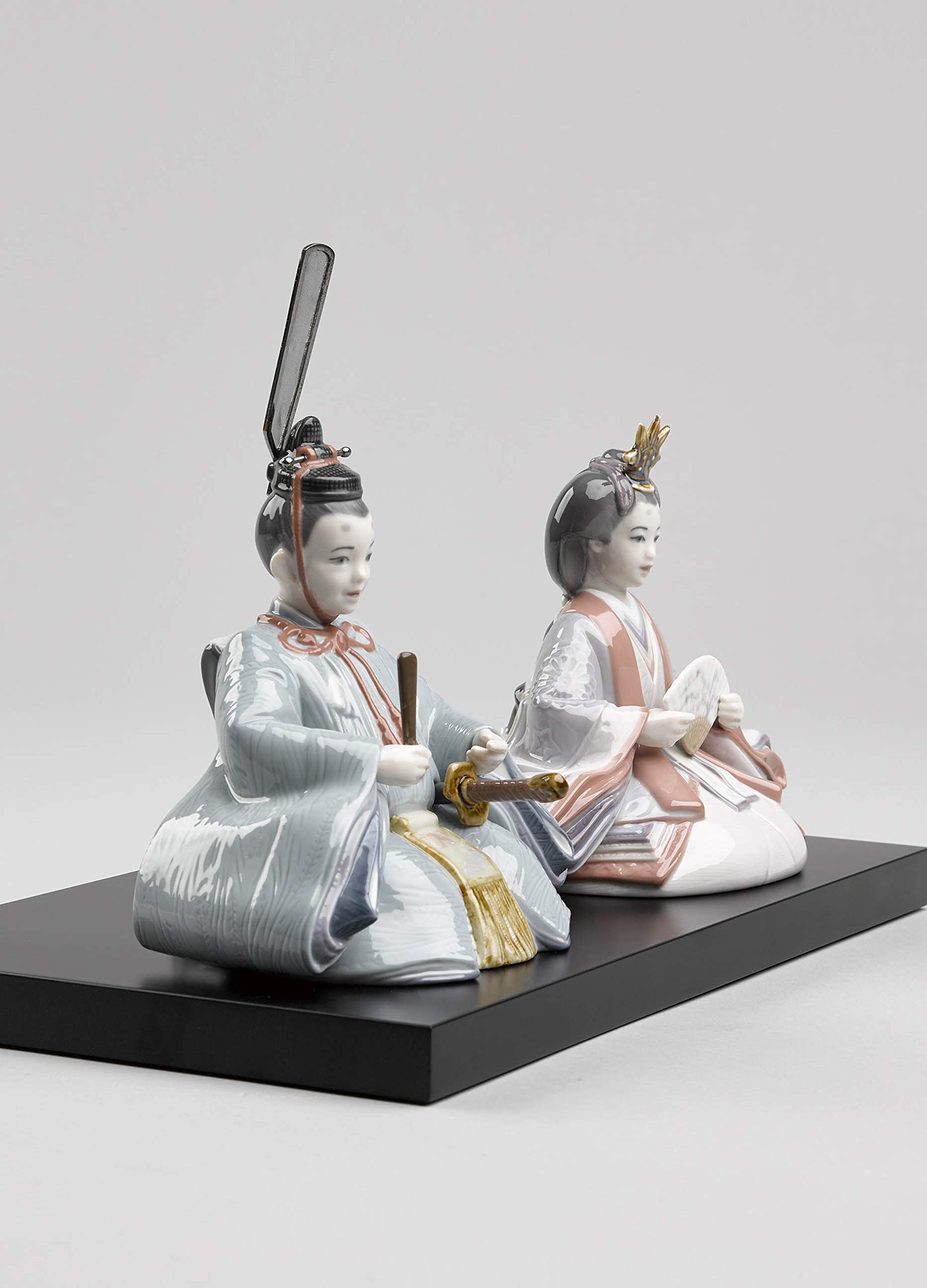 Lladró Hinamatsuri Dolls figurina porcellana bambole giapponesi