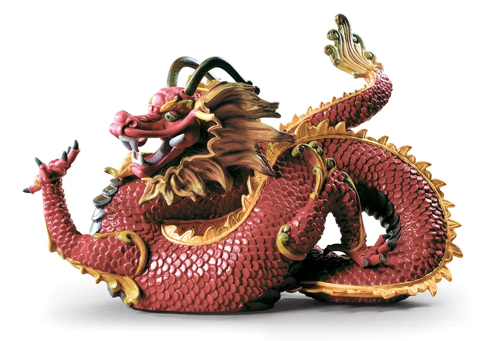 Lladró Alta Porcellana Dragone scultura drago porcellana
