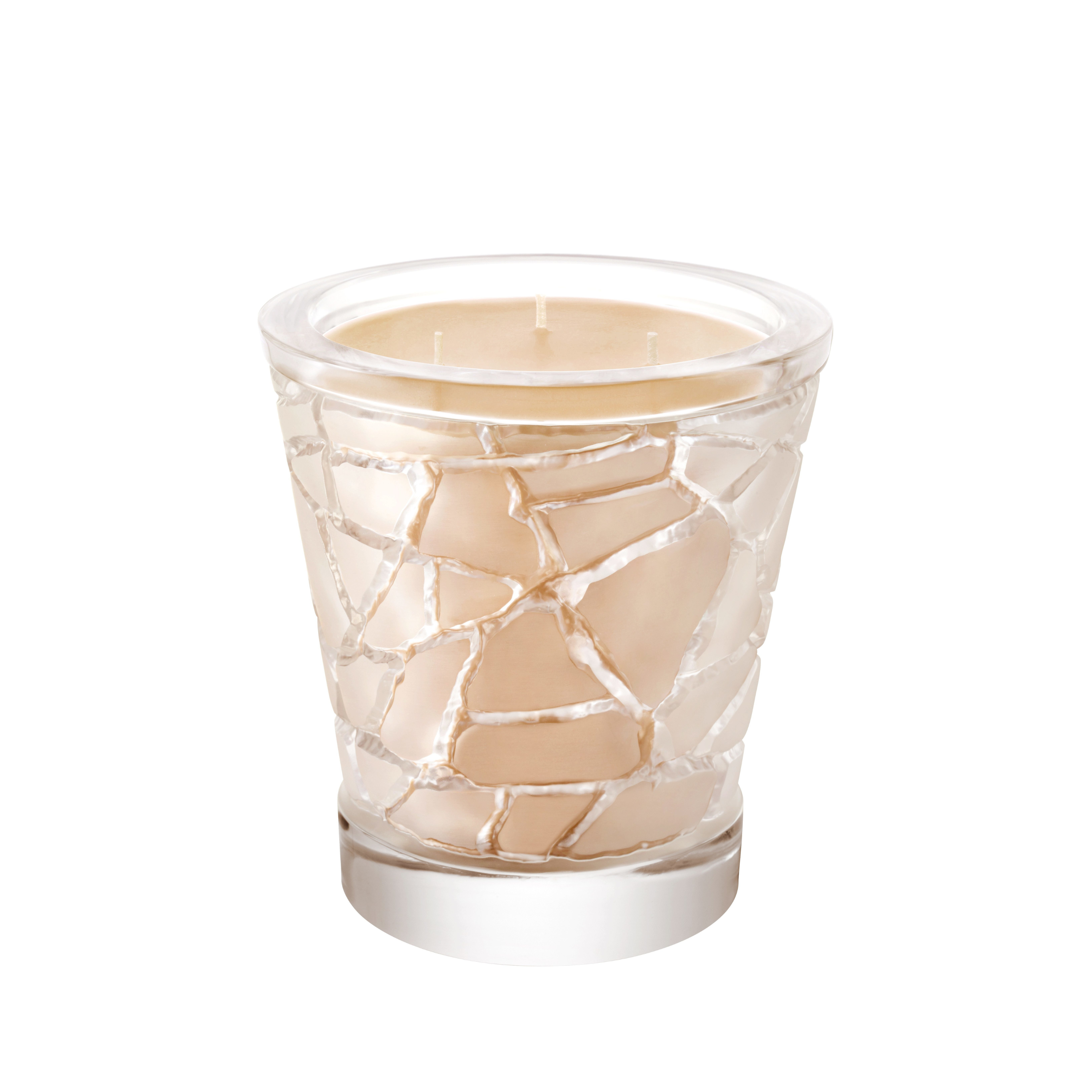 René Lalique Mineral candela profumata in cristallo ambrata