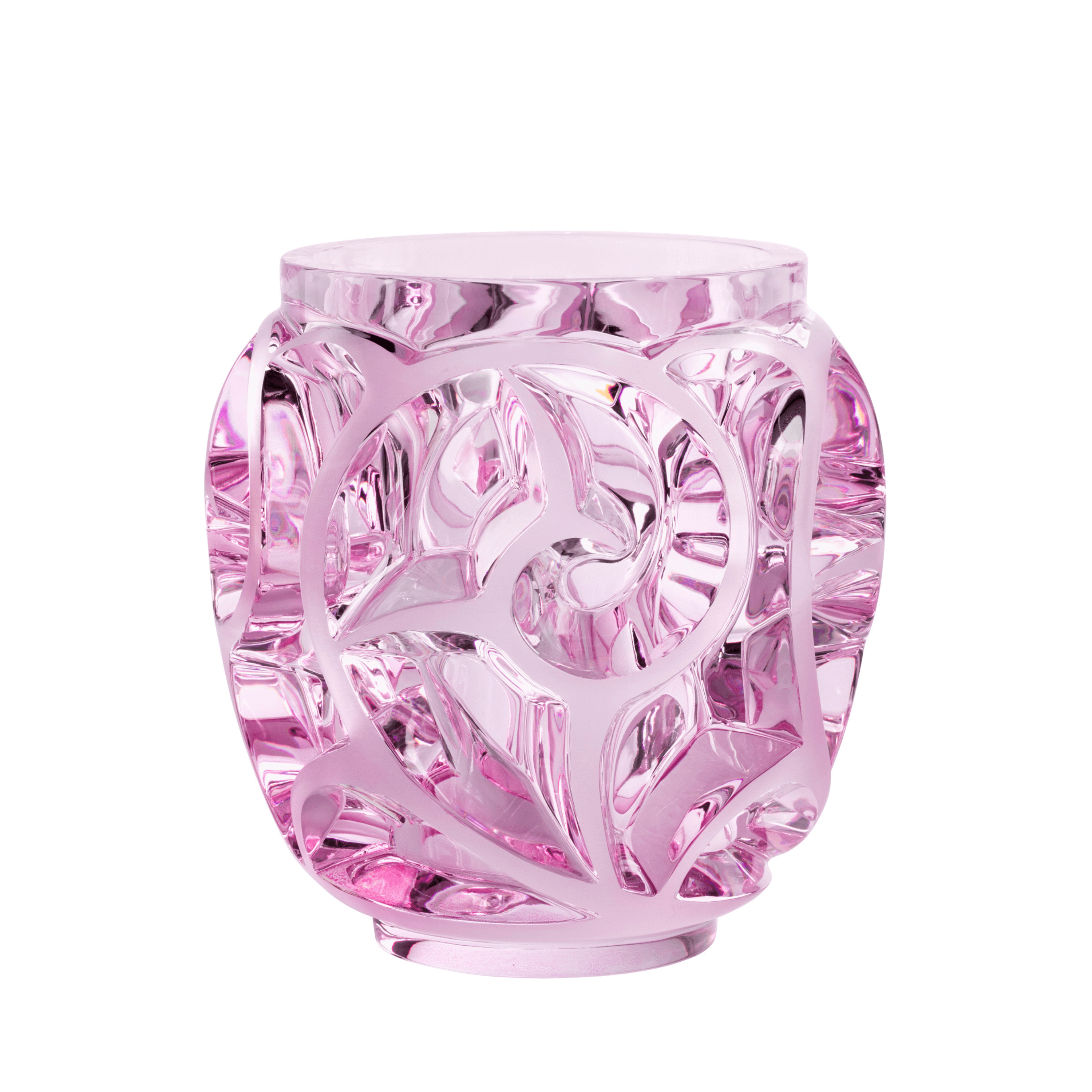 Lalique Tourbillons vaso cristallo rosa taglia XXL