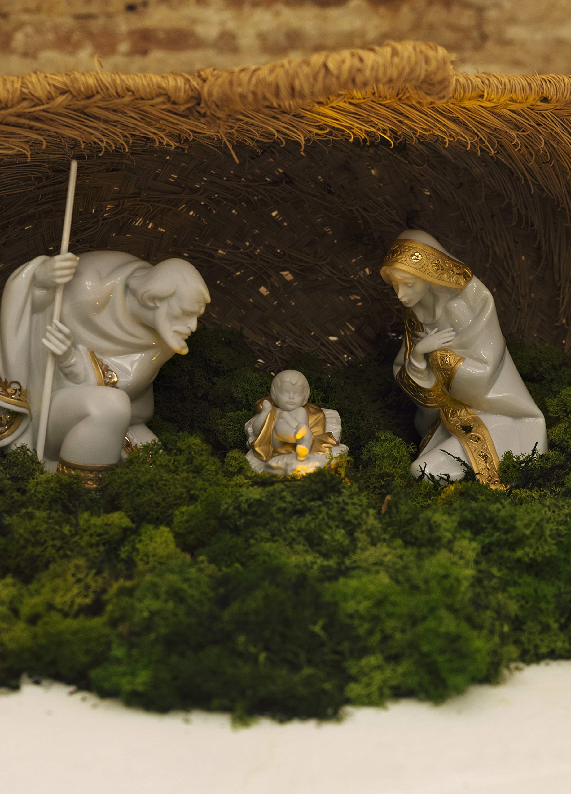 Lladró Natività Maria Vergine Porcellana Lustro Oro