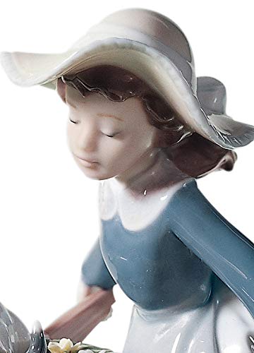 Lladró Bimba Carretta di Fiori figurina porcellana fatta a mano