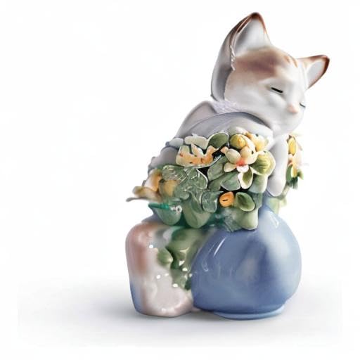 Lladró Sculture Gattino Sognatore figurina porcellana gatto