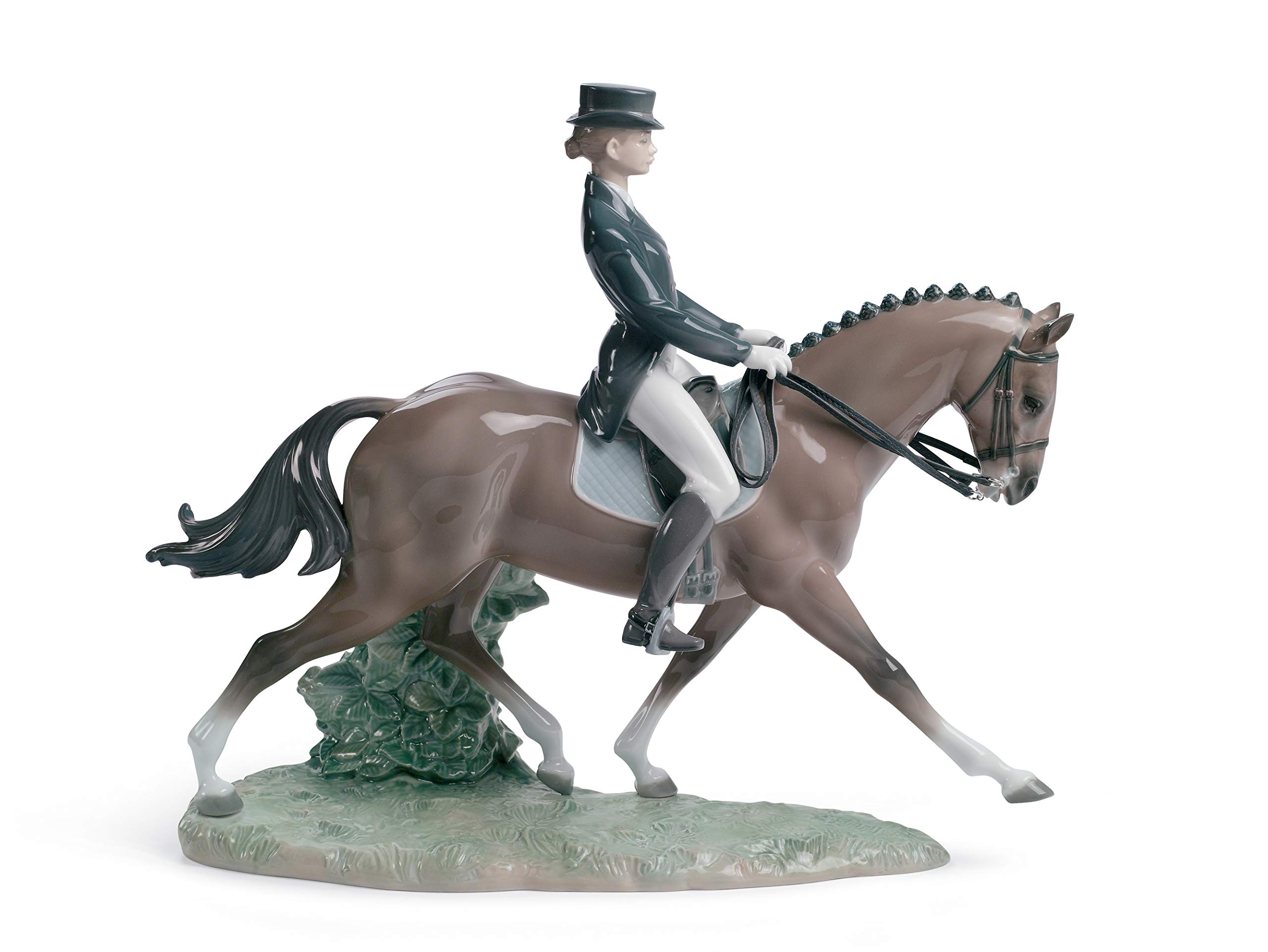 Lladró Sculture Donna Doma Classica figurina cavallo porcellana