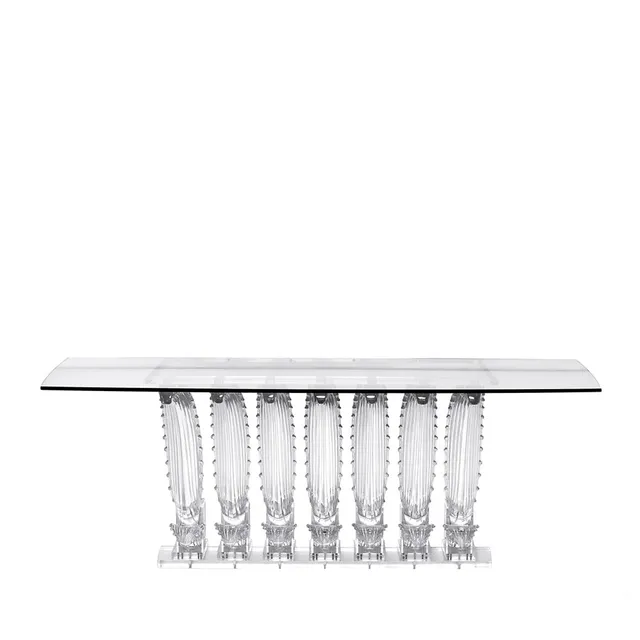 Lalique Cactus consolle in cristallo trasparente