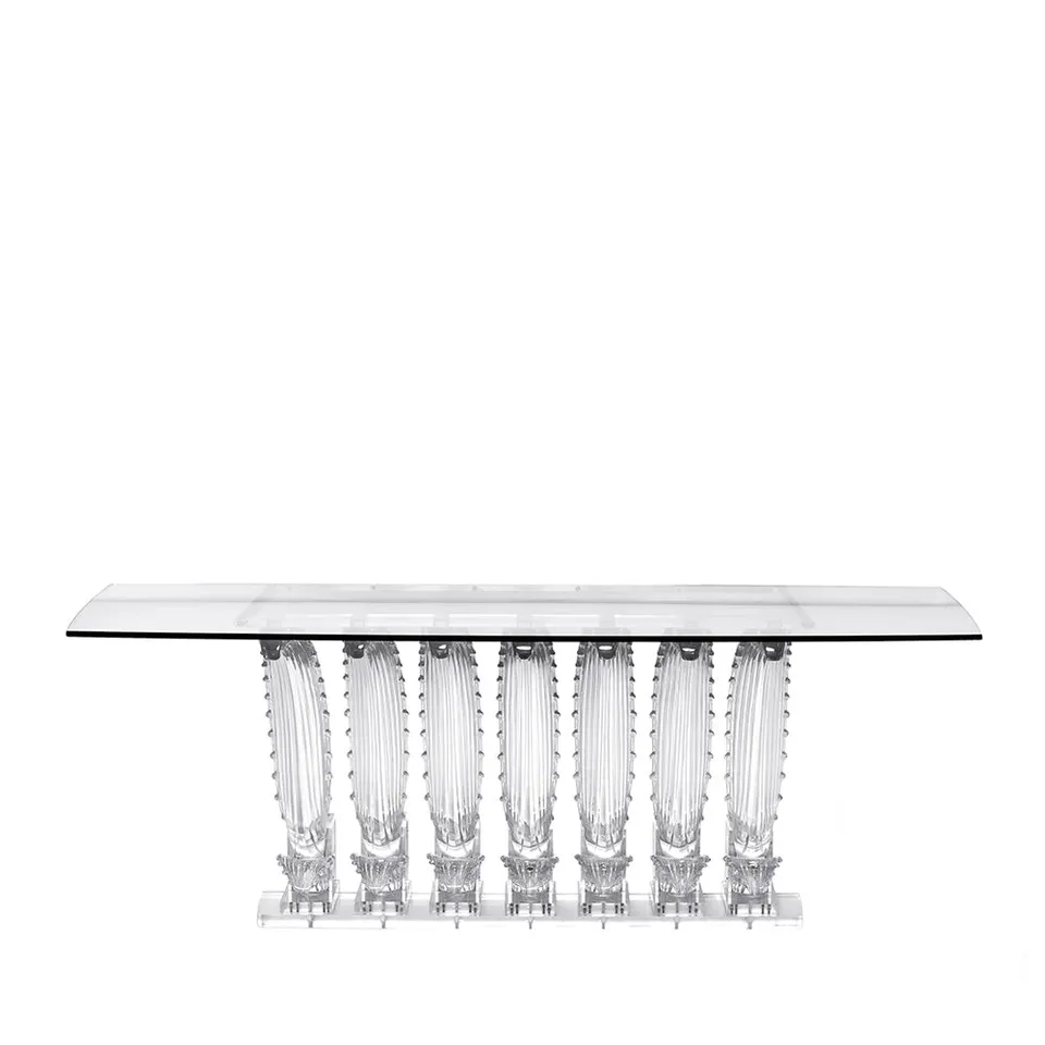 Lalique Cactus consolle in cristallo trasparente