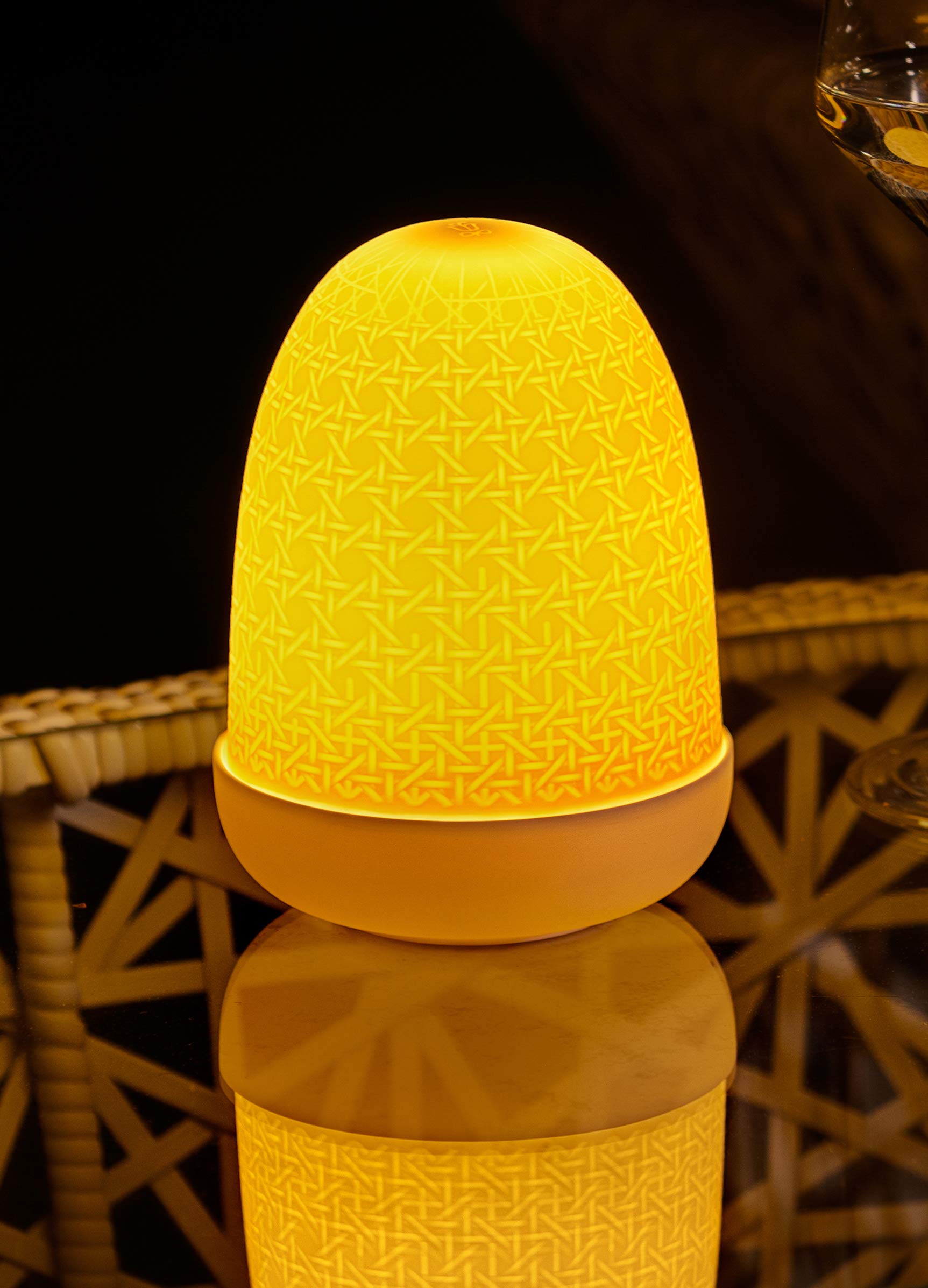 Lladró Cactus Dome 1023924 Lampada Tavolo Porcellana LED