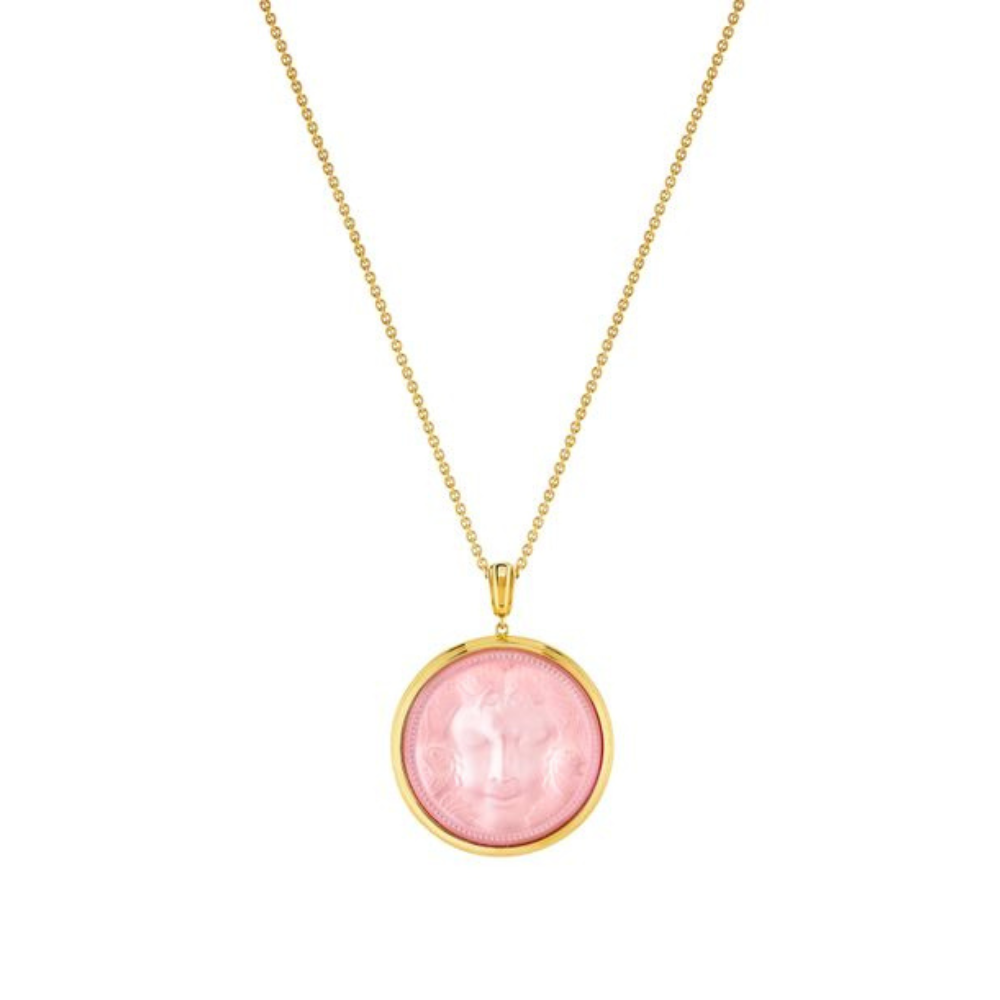 Lalique Aréthuse pendente cristallo M oro rosa nebula