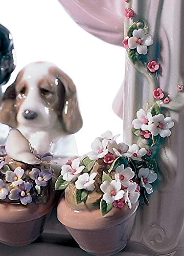Lladró Finestra Fiorita figurina cani in porcellana
