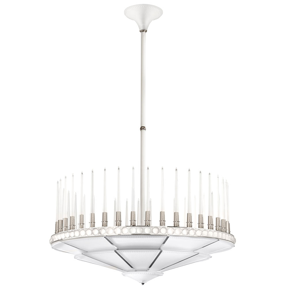 Lalique Perles Chandelier Lampadario Cristallo 1 Livello 1340 mm