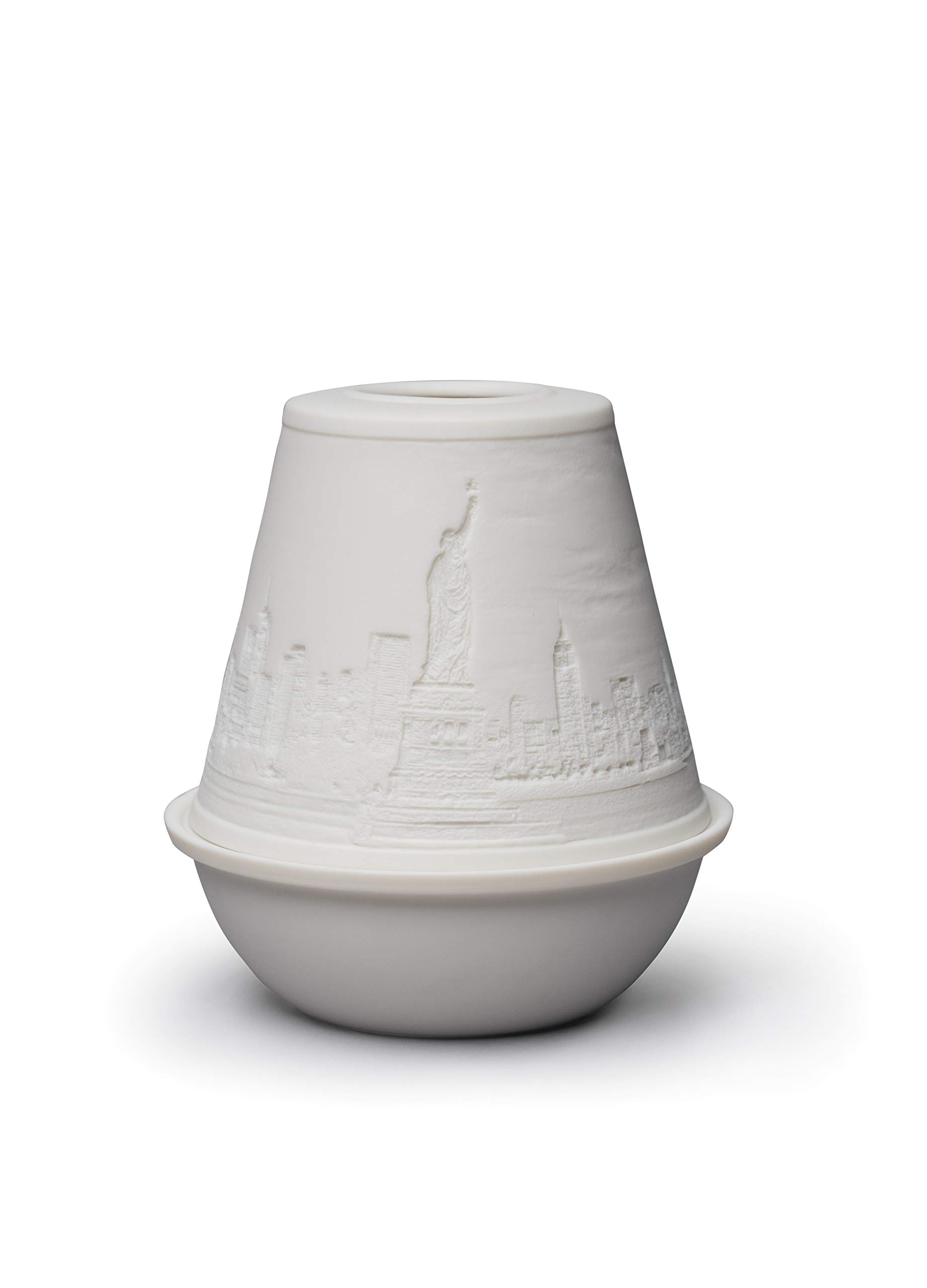 Lladró New York Lampada Litofania Porcellana LED Ricaricabile