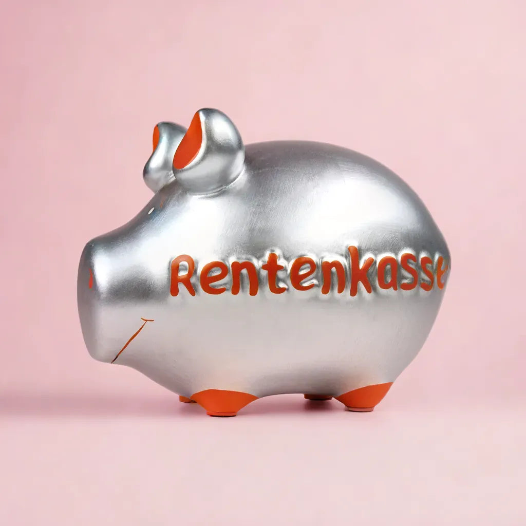 Sparschwein Company Kleinschweine Rentenkasse salvadanaio argento