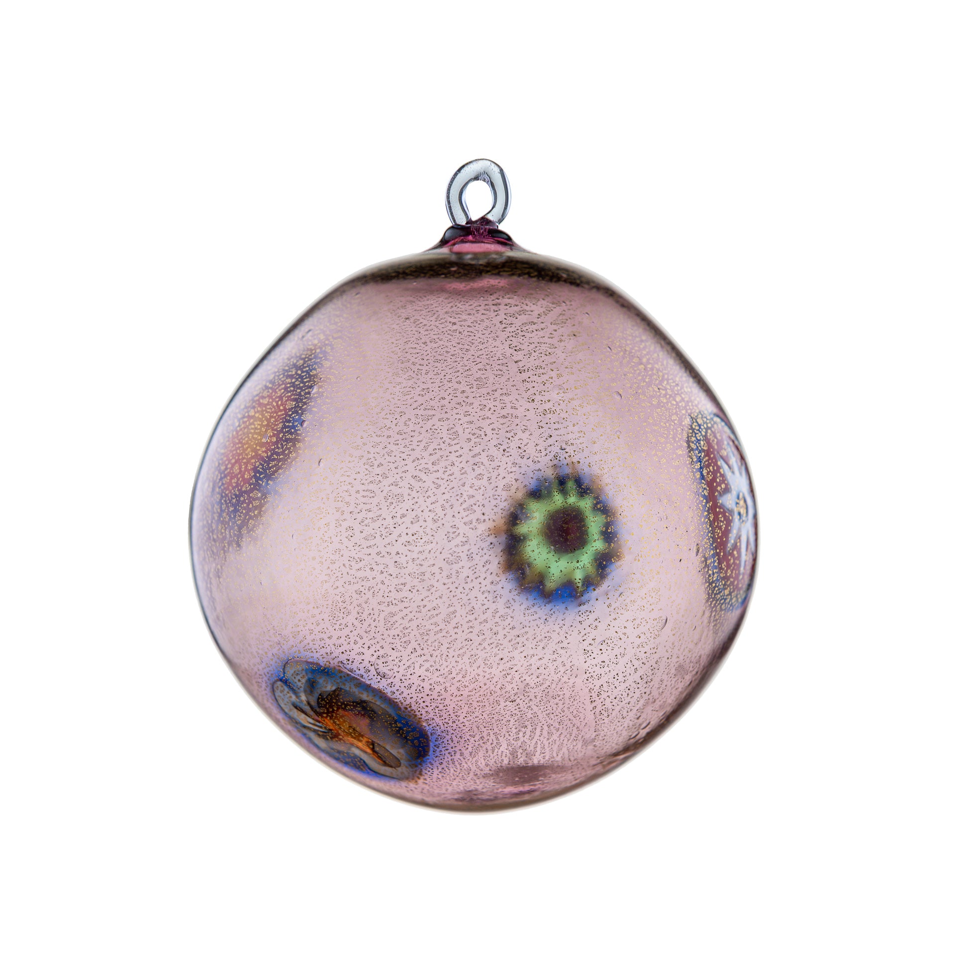 Vaporetto Christmas pallina Natale vetro Murano trasparente D 8,5