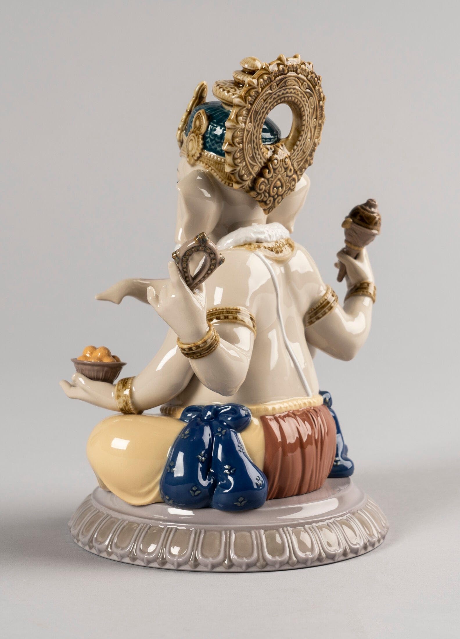 Lladró Alta Porcellana Lord Ganesha scultura divinità indiana