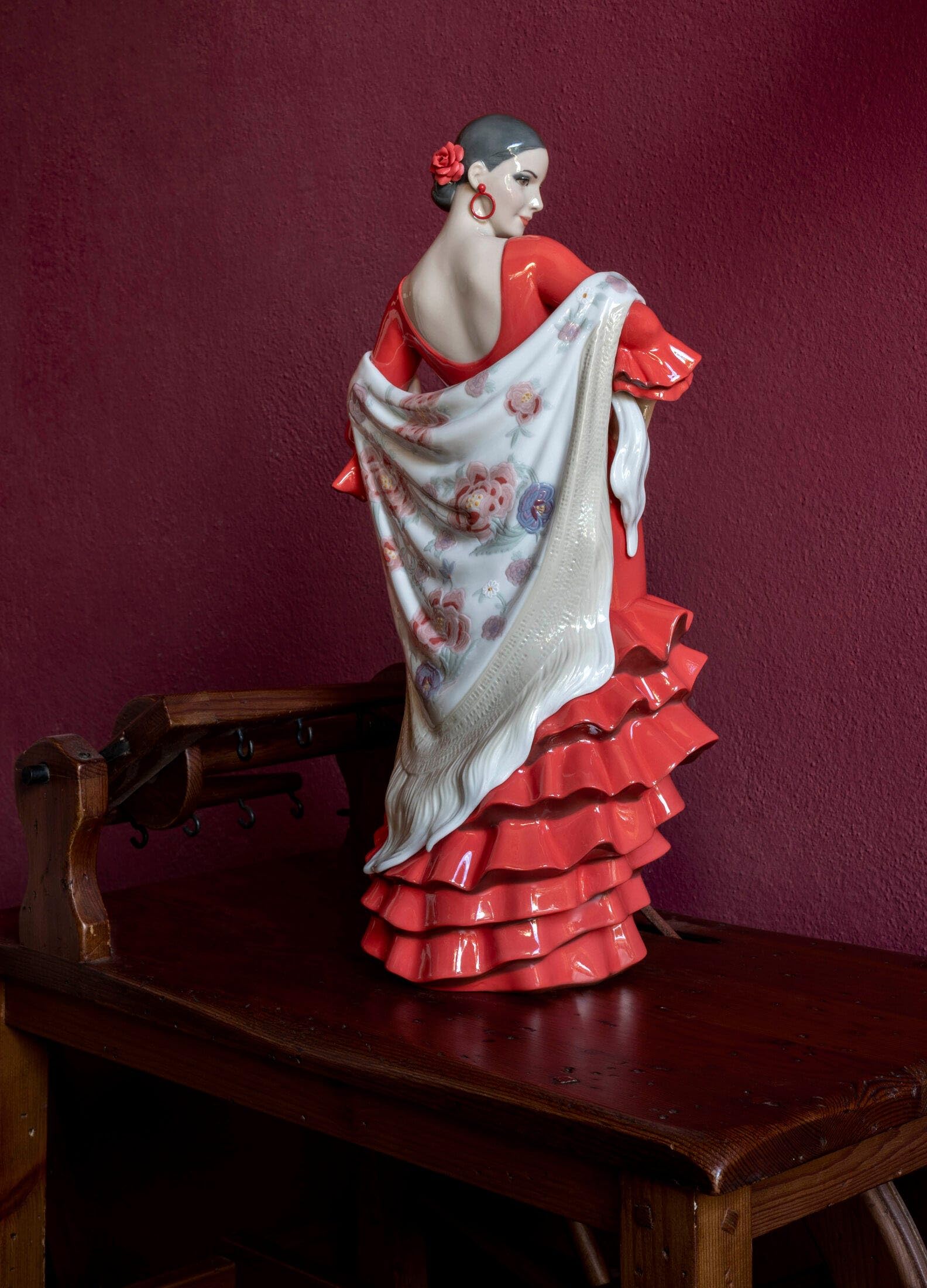 Lladró Anima Flamenco figurina donna porcellana vestito rosso