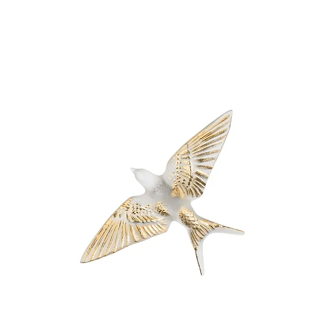 René Lalique Swallow scultura parete cristallo rondini
