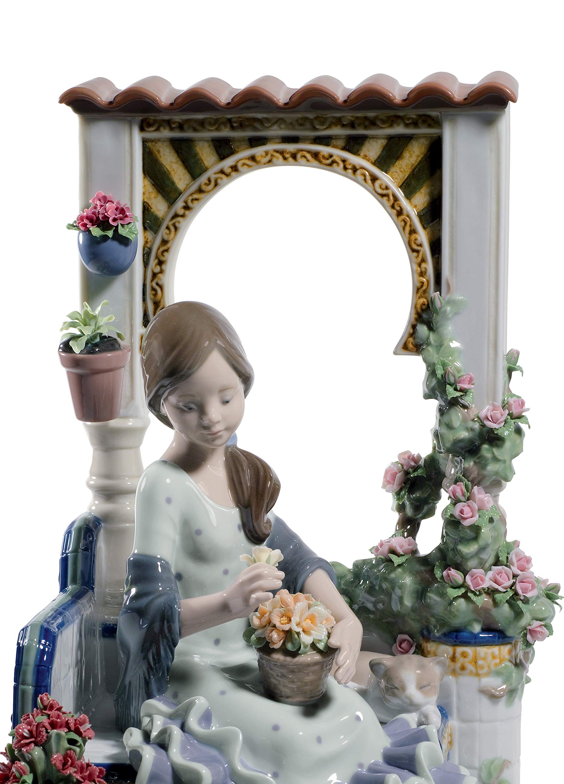 Lladró Sculture Patio Andaluz statuetta donna porcellana limitata