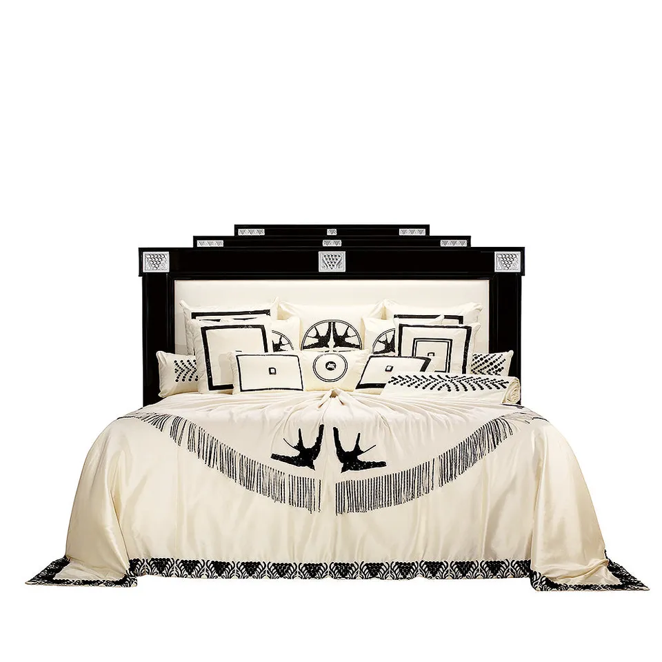 Lalique Raisins Letto artigianale motivo uva testiera cristallo