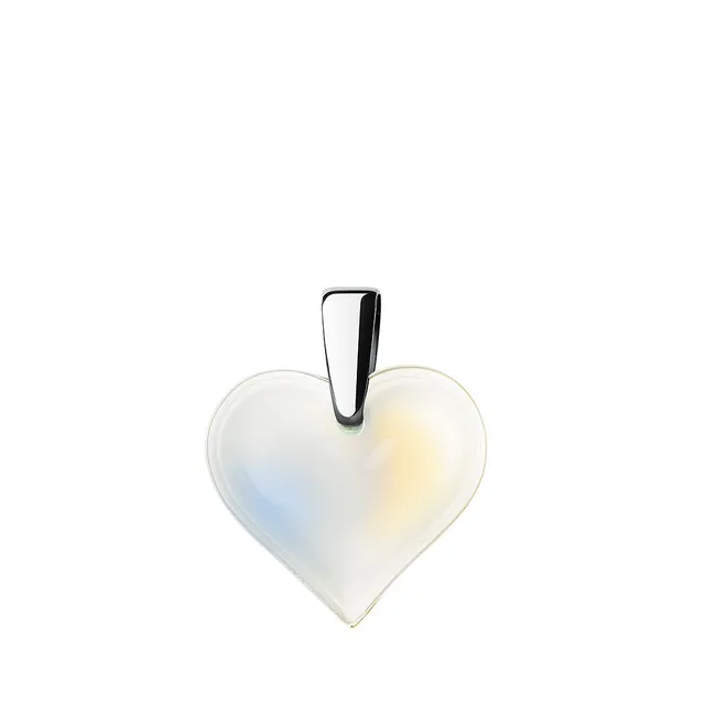 René Lalique Amoureuse Beaucoup pendente cuore argento opale