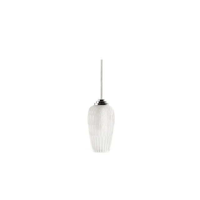 René Lalique Plumes lampadario cristallo Taglia M