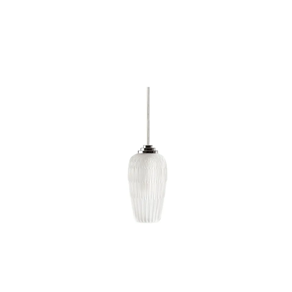 René Lalique Plumes lampadario cristallo Taglia M