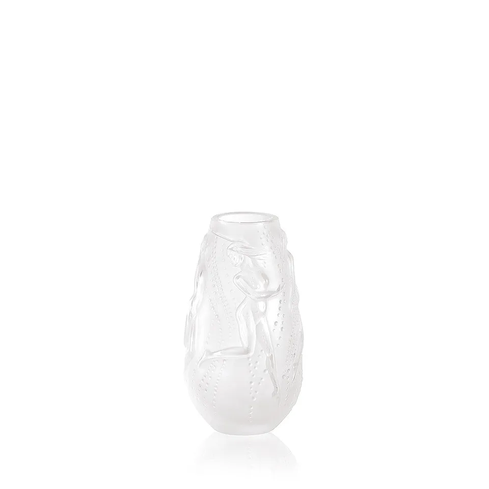 Lalique Nymphes vaso in cristallo incolore