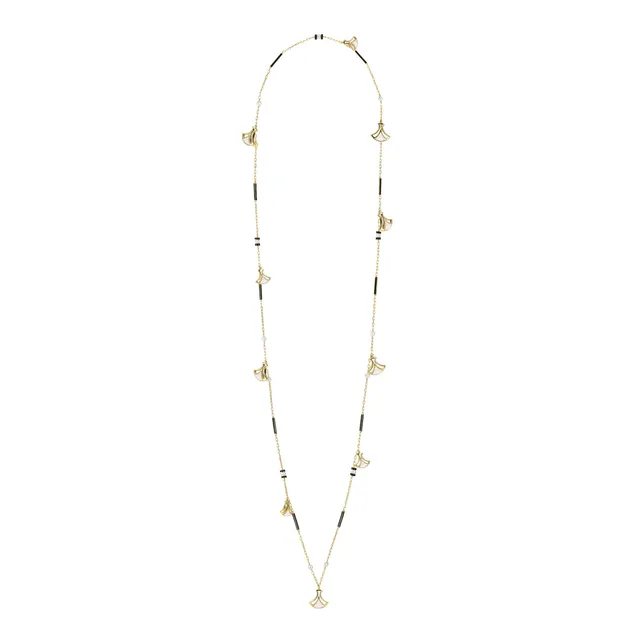 René Lalique Larcade collana lunga placcato oro 18K