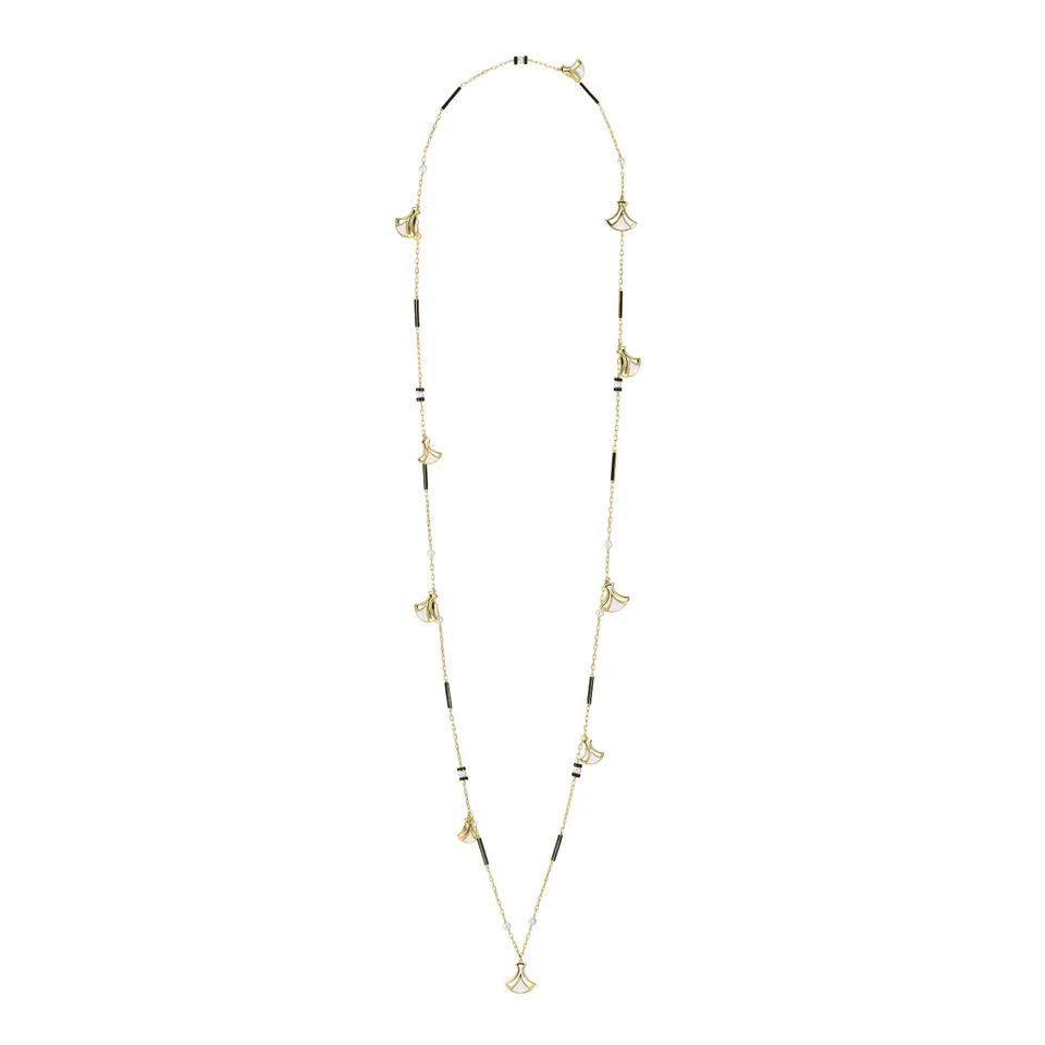 René Lalique Larcade collana lunga placcato oro 18K
