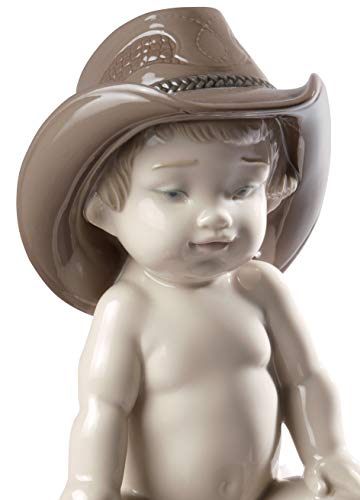 Lladró Sculture Bimbo Cowboy figurina porcellana bambino
