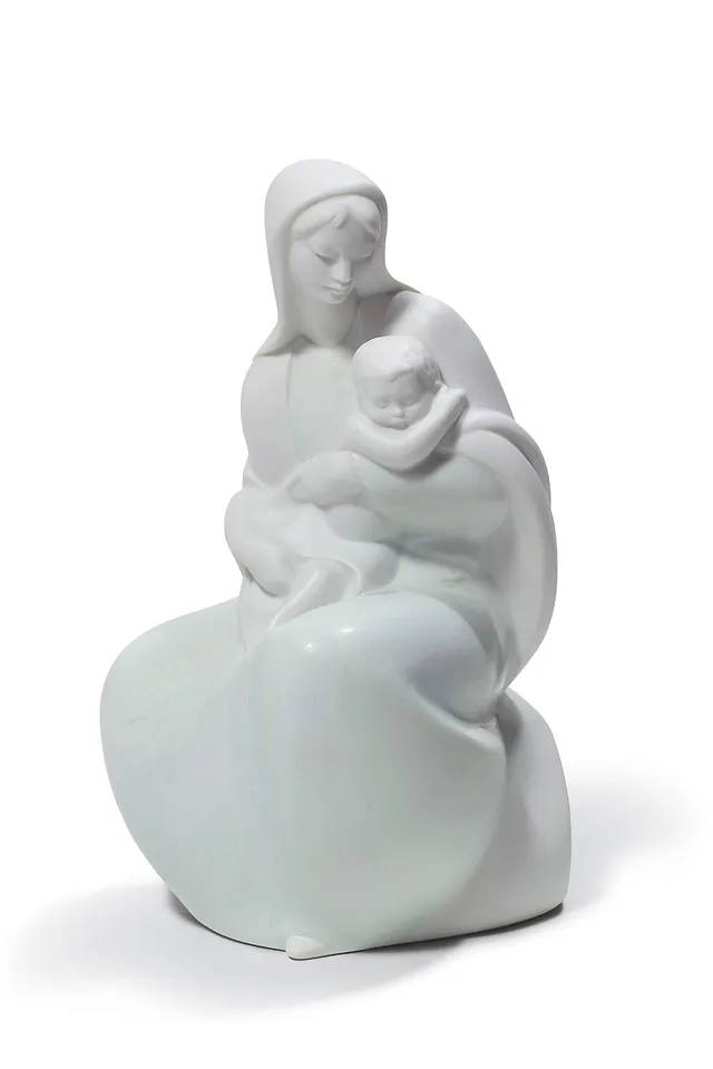 Lladró Sculture Madonna con Bambino figurina porcellana