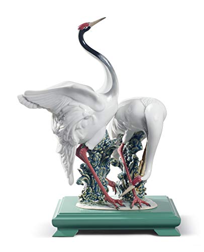 Lladró Alta Porcellana Scultura Coppia di gru porcellana