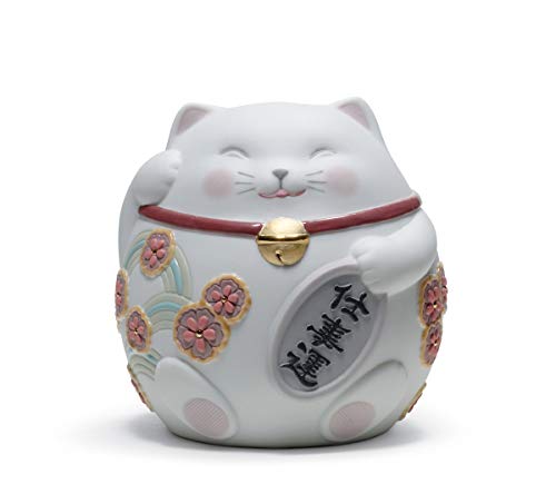 Lladró Sculture Maneki Neko I figurina gatto fortunato