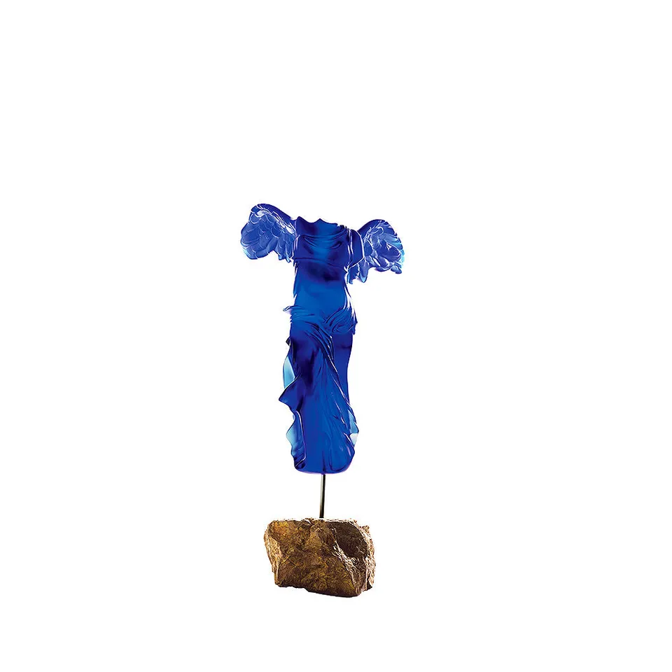 Lalique Art Victoire Samothrace Scultura Blu Klein 2011