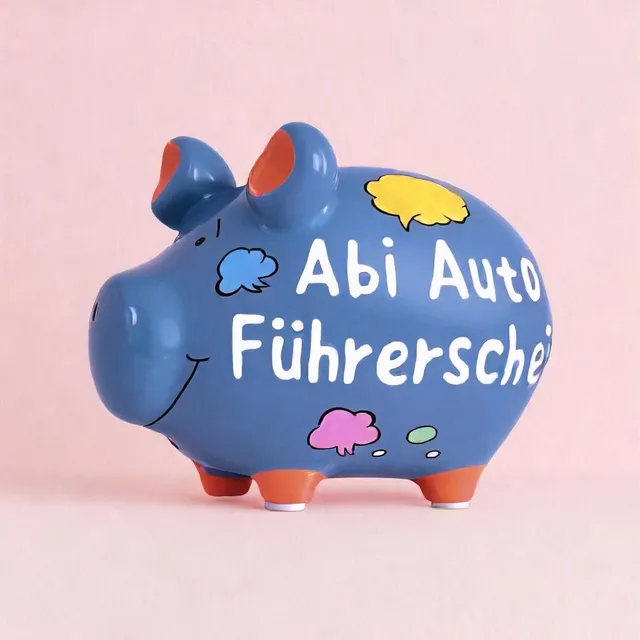 Sparschwein Company Kleinschweine Abi Auto salvadanaio ceramica 12,5 cm