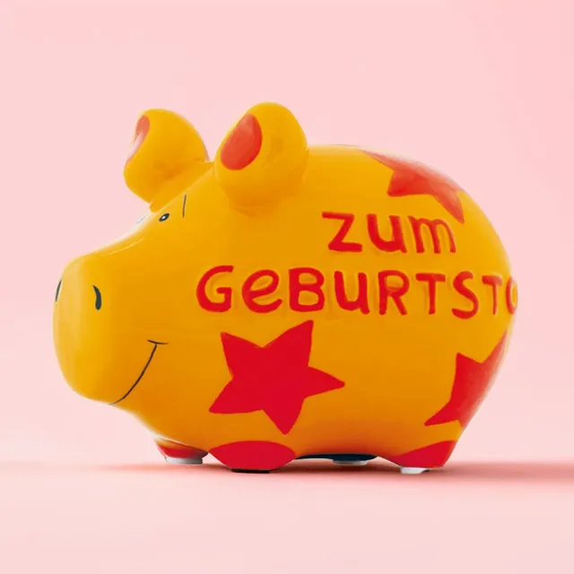 Sparschwein Company Kleinschweine Zum Geburtstag salvadanaio arancione