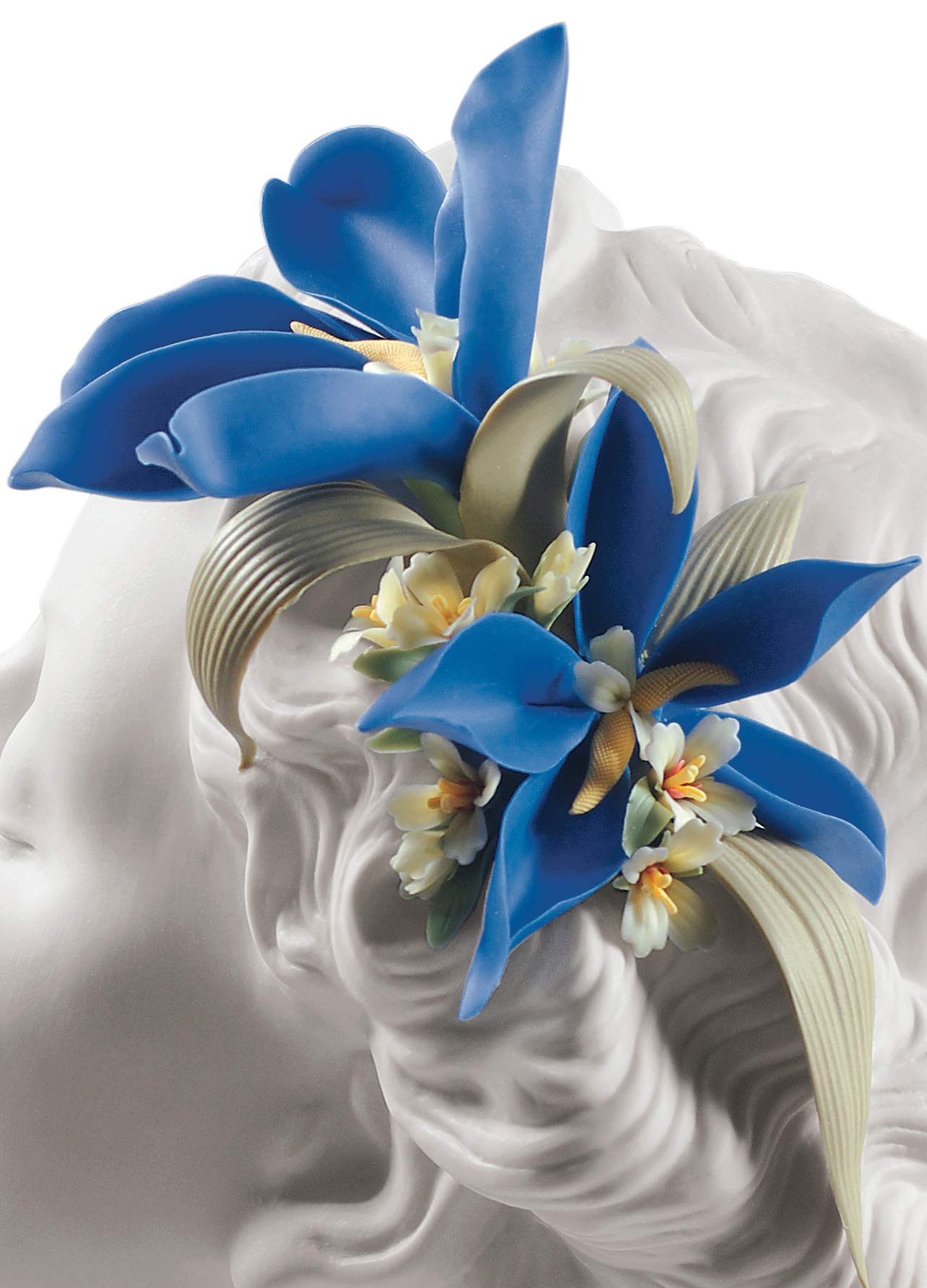 Lladró Sculture Busto Donna Daisy scultura fiori blu