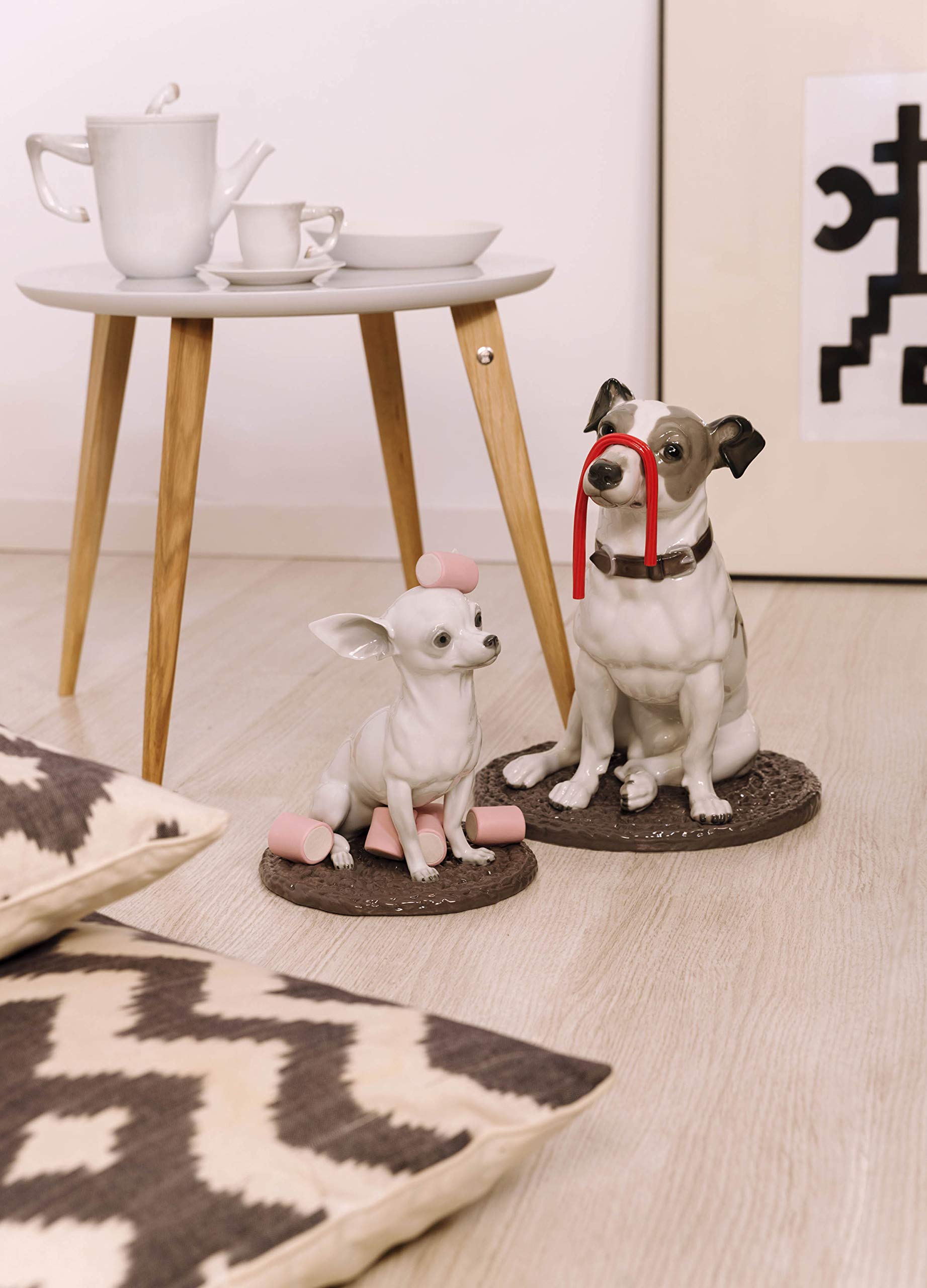 Lladró Chihuahua Marshmallows Figurina Cane Porcellana