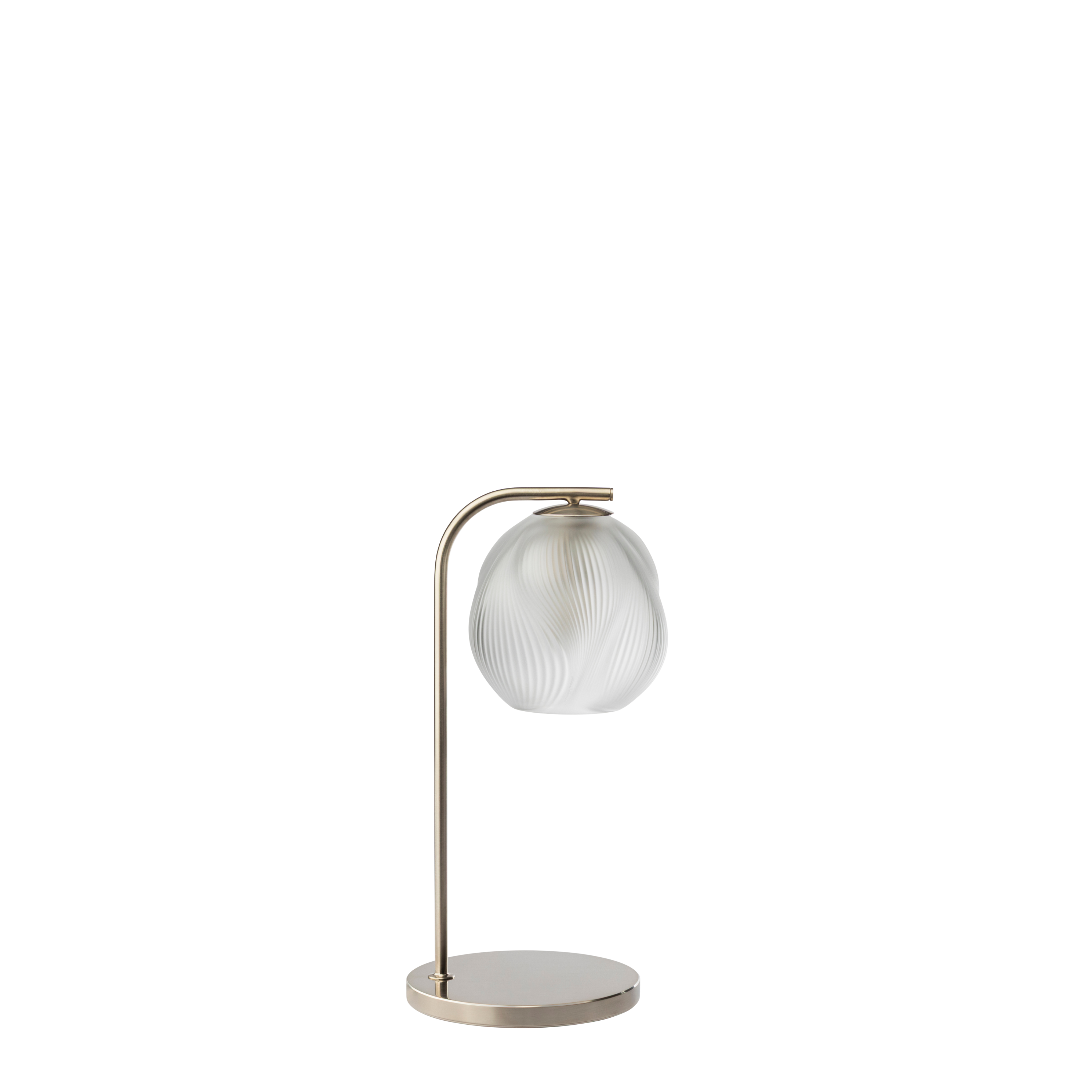 Lalique Alizé lampada da tavolo in cristallo nichel