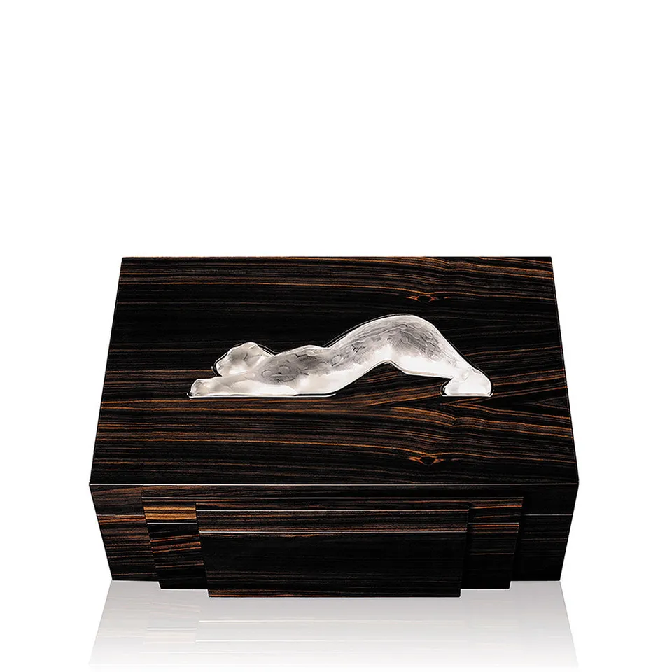Lalique Zeila cigars box scatola legno porta sigari pantera