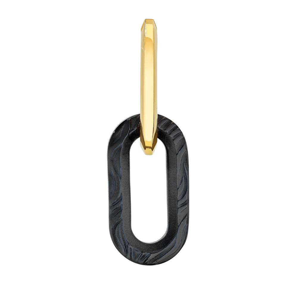 Lalique Empreinte Animale orecchini S cristallo nero