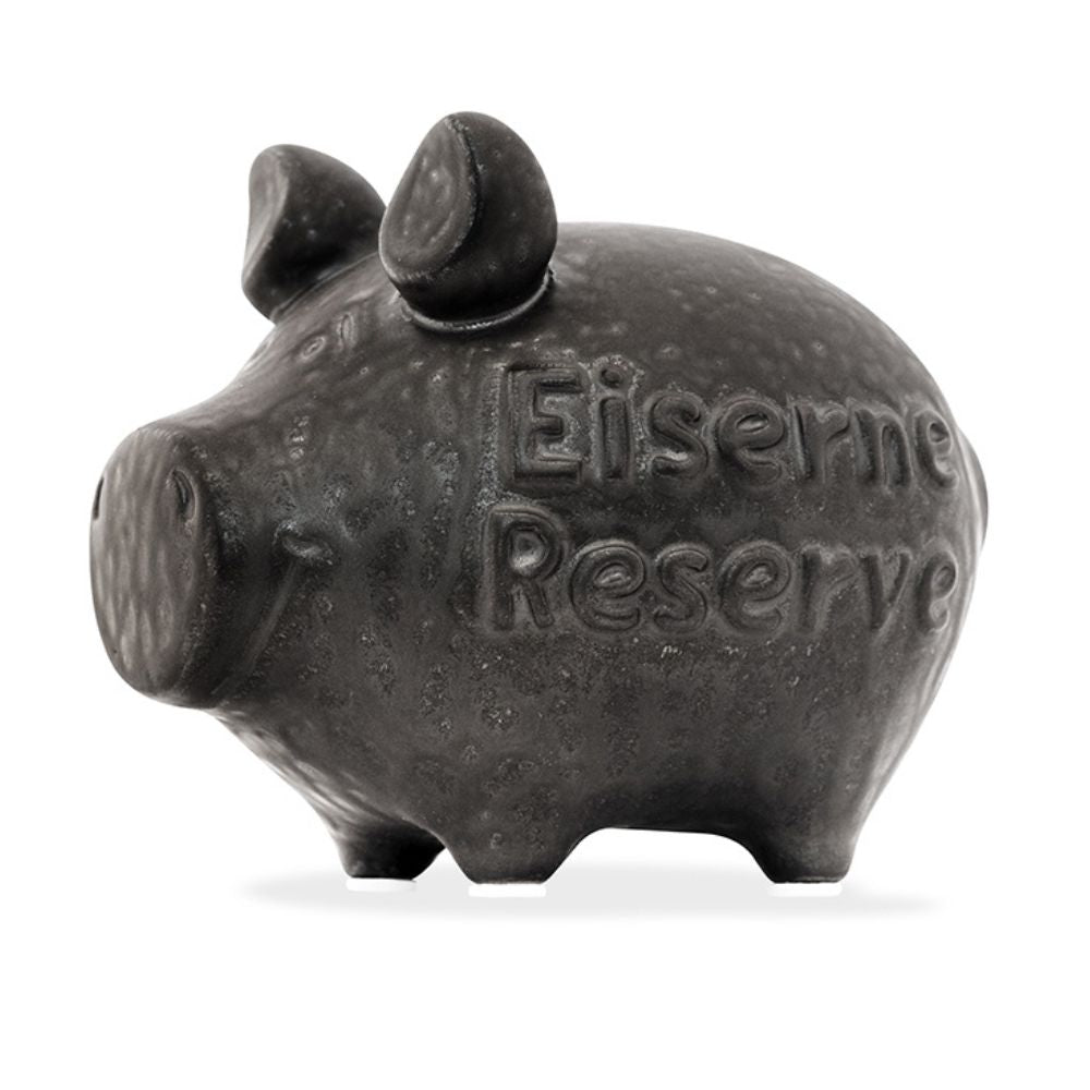 Sparschwein Company Eiserne Reserve Salvadanaio piccolo nero