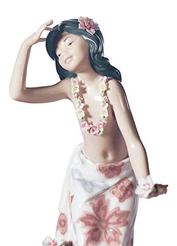 Lladró Donna Hawaiana Figurina Porcellana Hawaii