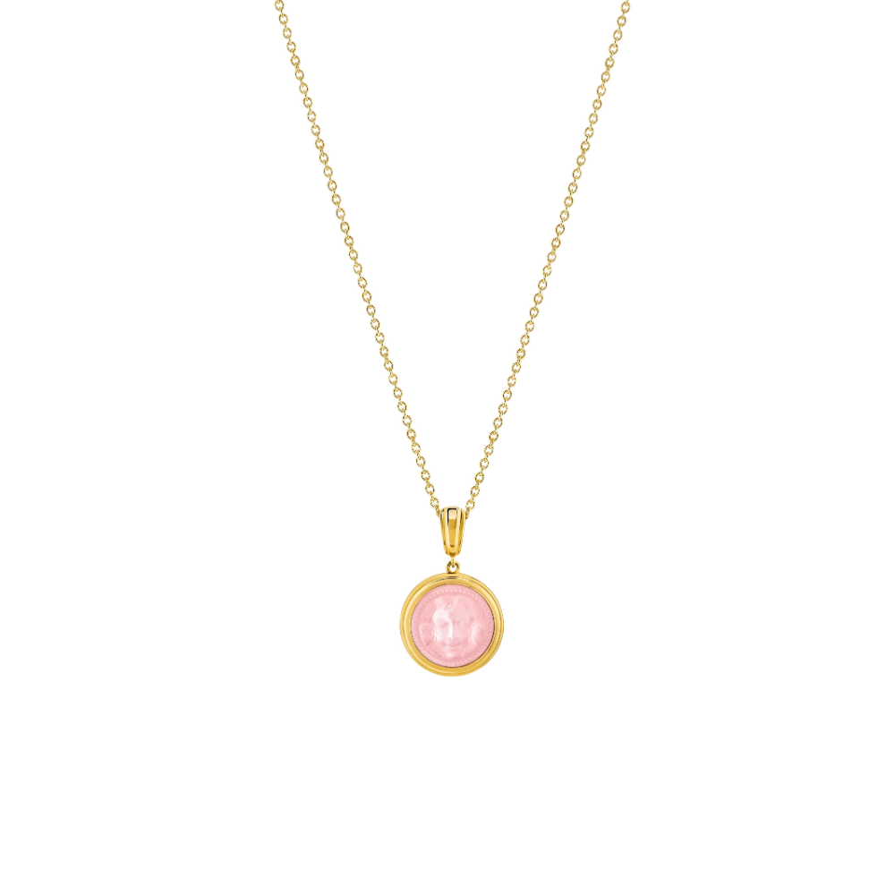 René Lalique Aréthuse pendente ottone oro rosa taglia S