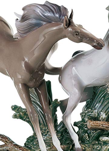 Lladró Alta Porcellana Cavalli scultura porcellana fatta a mano
