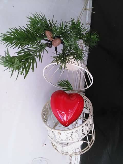 Raffaela Russo Natale Cuore in ceramica decorazione albero