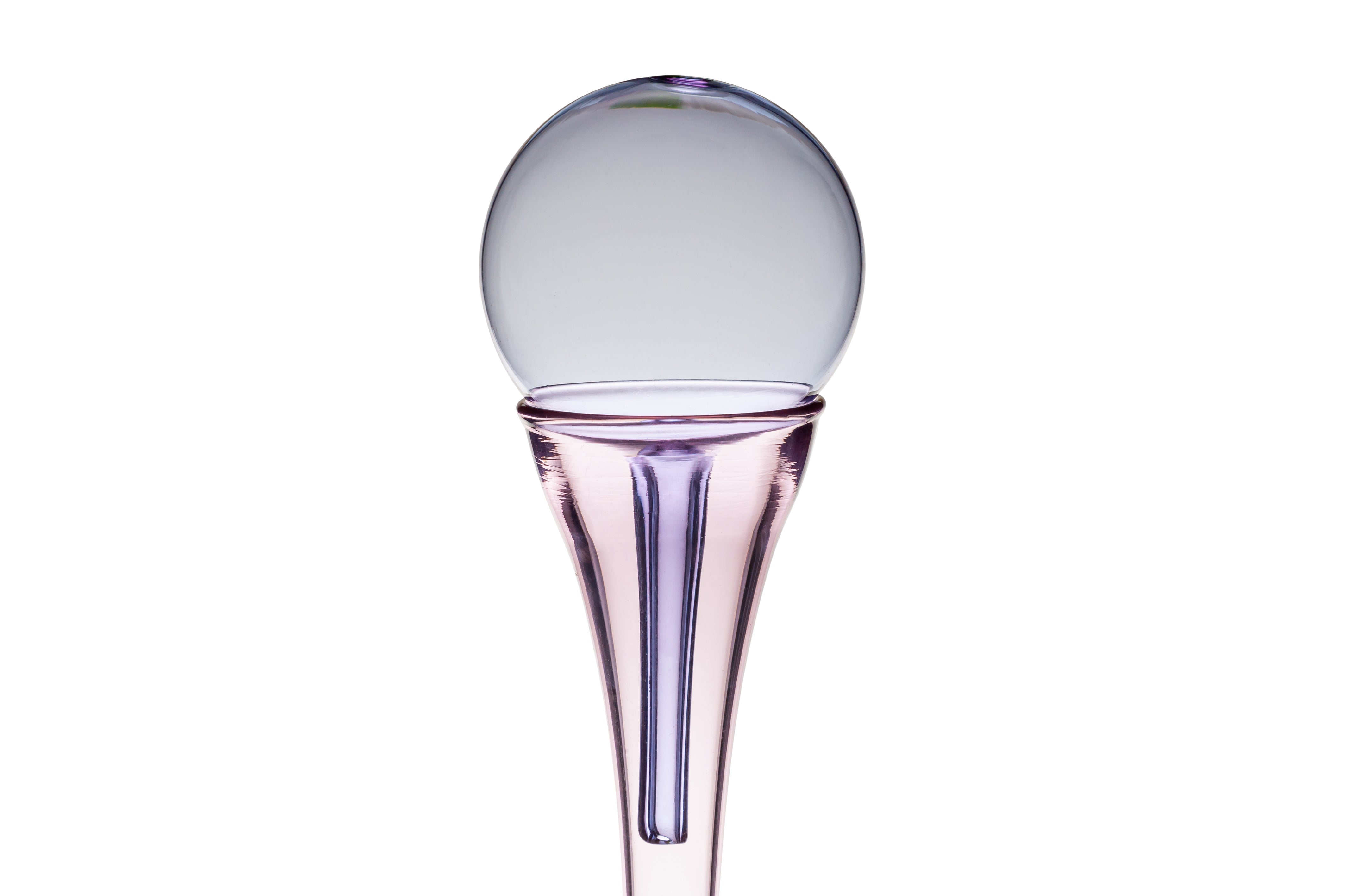 Vaporetto Primadonna vaso Murano rosa viola con tappo 40 cm