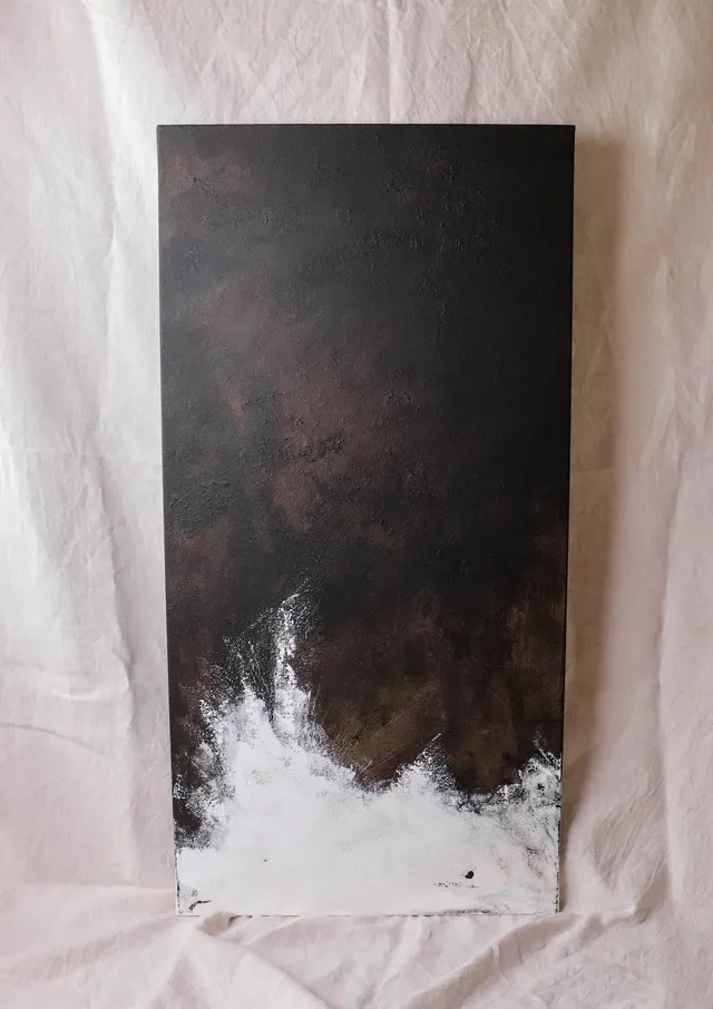 ClaireLune Reaching I dipinto acrilico 100x50 cm originale