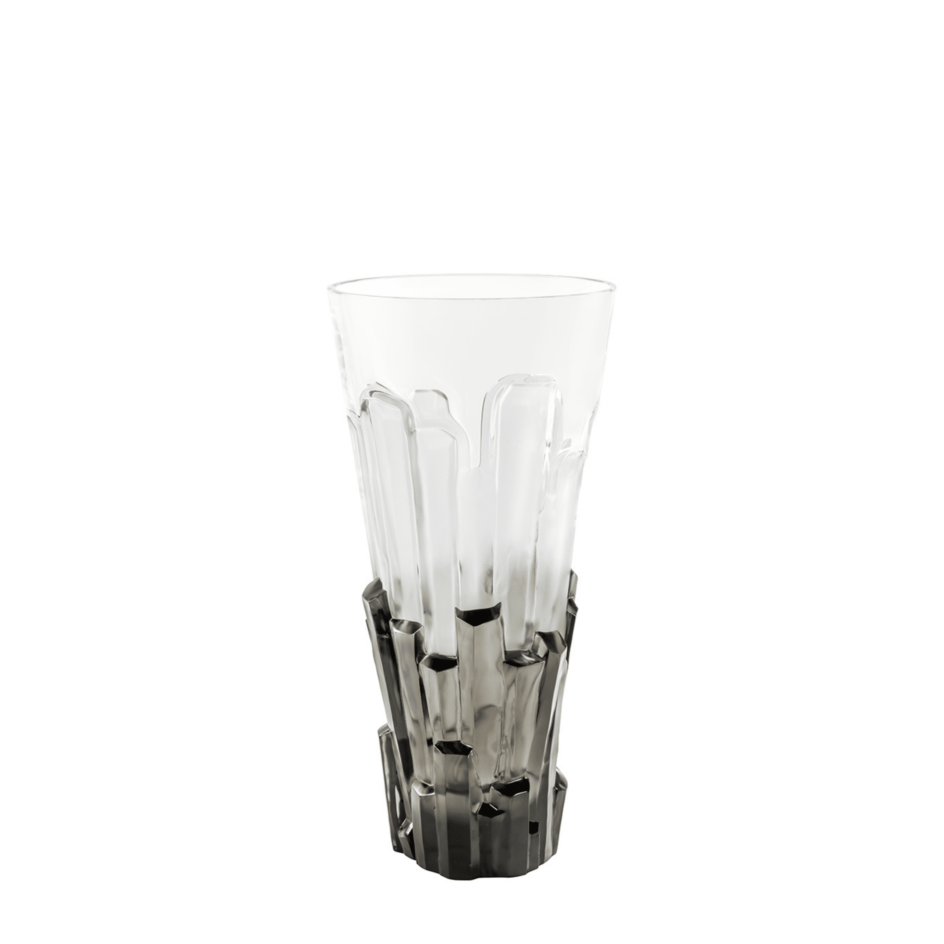René Lalique Basalte vaso cristallo grigio One Size
