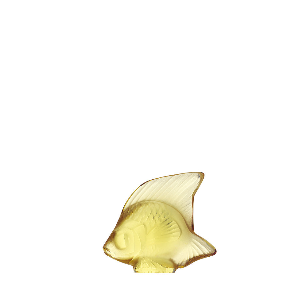 René Lalique Fish scultura oro pesce cristallo taglia S