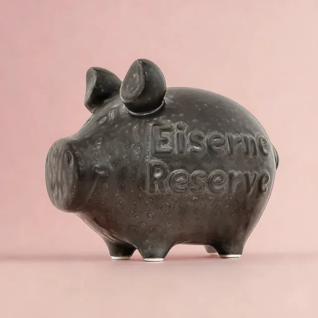 Sparschwein Company Eiserne Reserve Salvadanaio piccolo nero